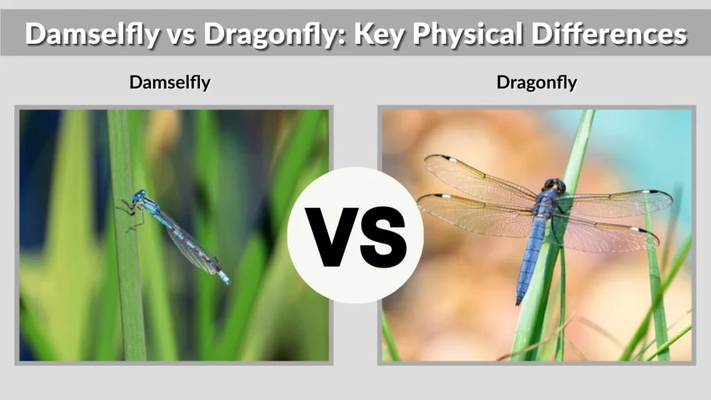 Damselfly vs Dragonfly Key Physical Differences